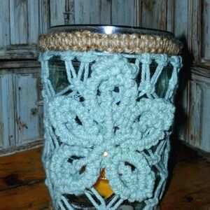 Handmade mason jar lantern